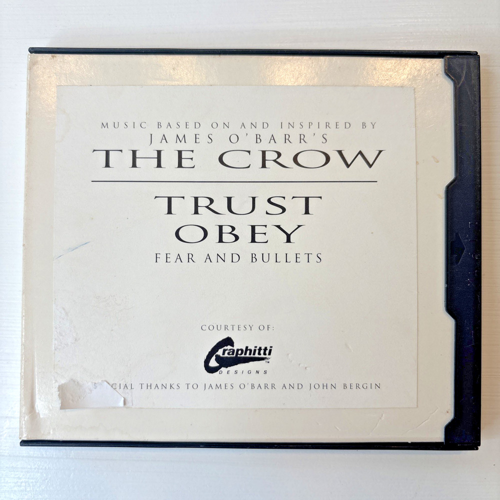 The Crow Comic Soundtrack CD Trust Obey Fear and Bullets 1994 Rare *Cover Wear*